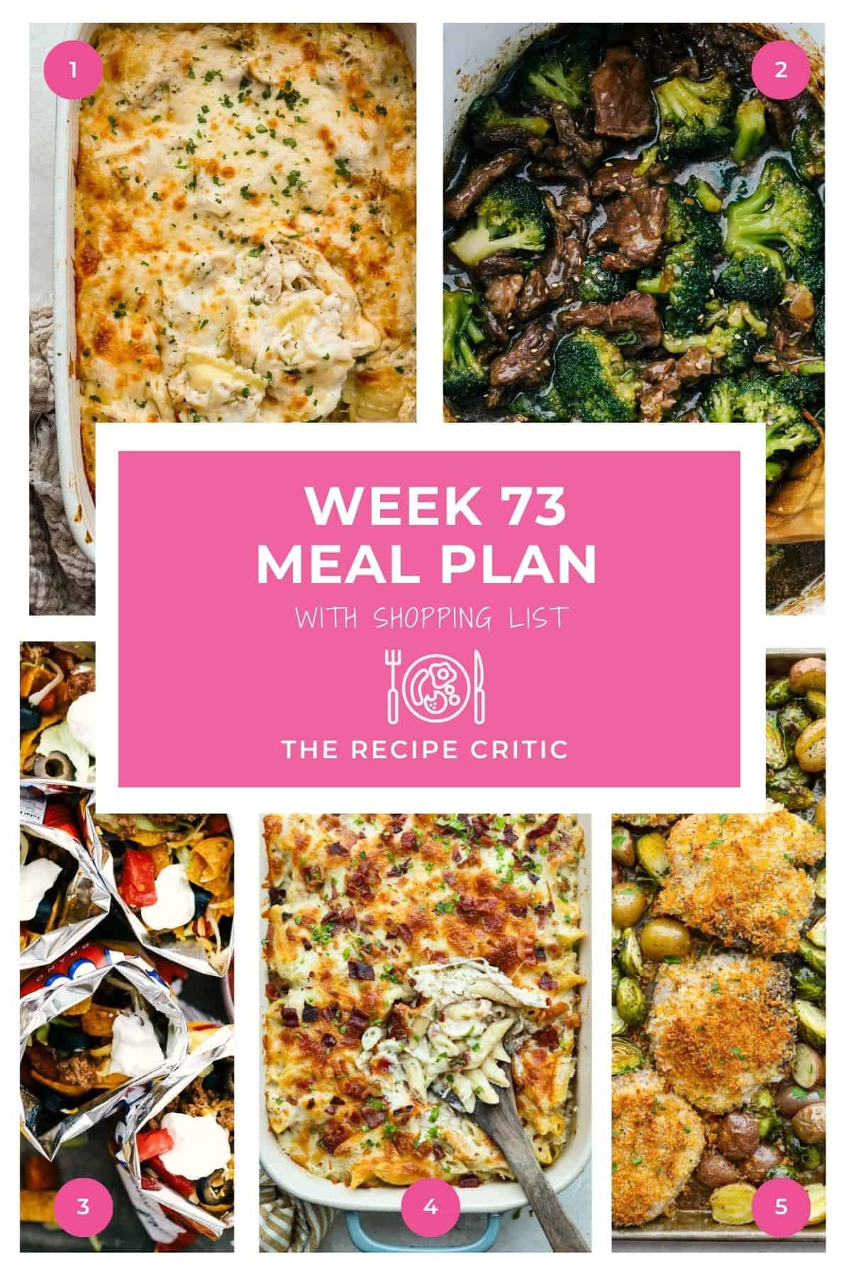 Weekly Meal Plan #73