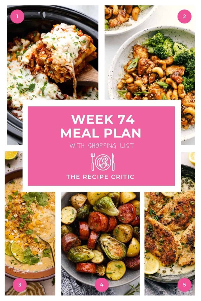 Weekly Meal Plan #74